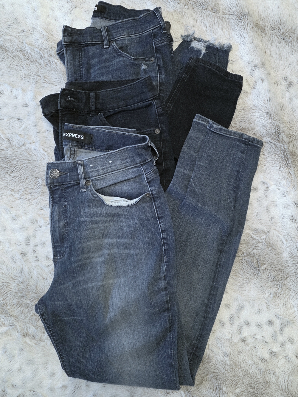Bundle Of 3 Express Perfect Denim Skinny Jeans - Sz 8